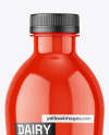 Glossy Dairy Bottle Mockup