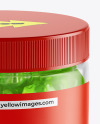 Plastic Jar with Gummies Mockup