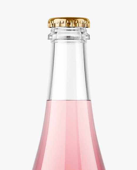 Clear Glass Pink Wine Mockup