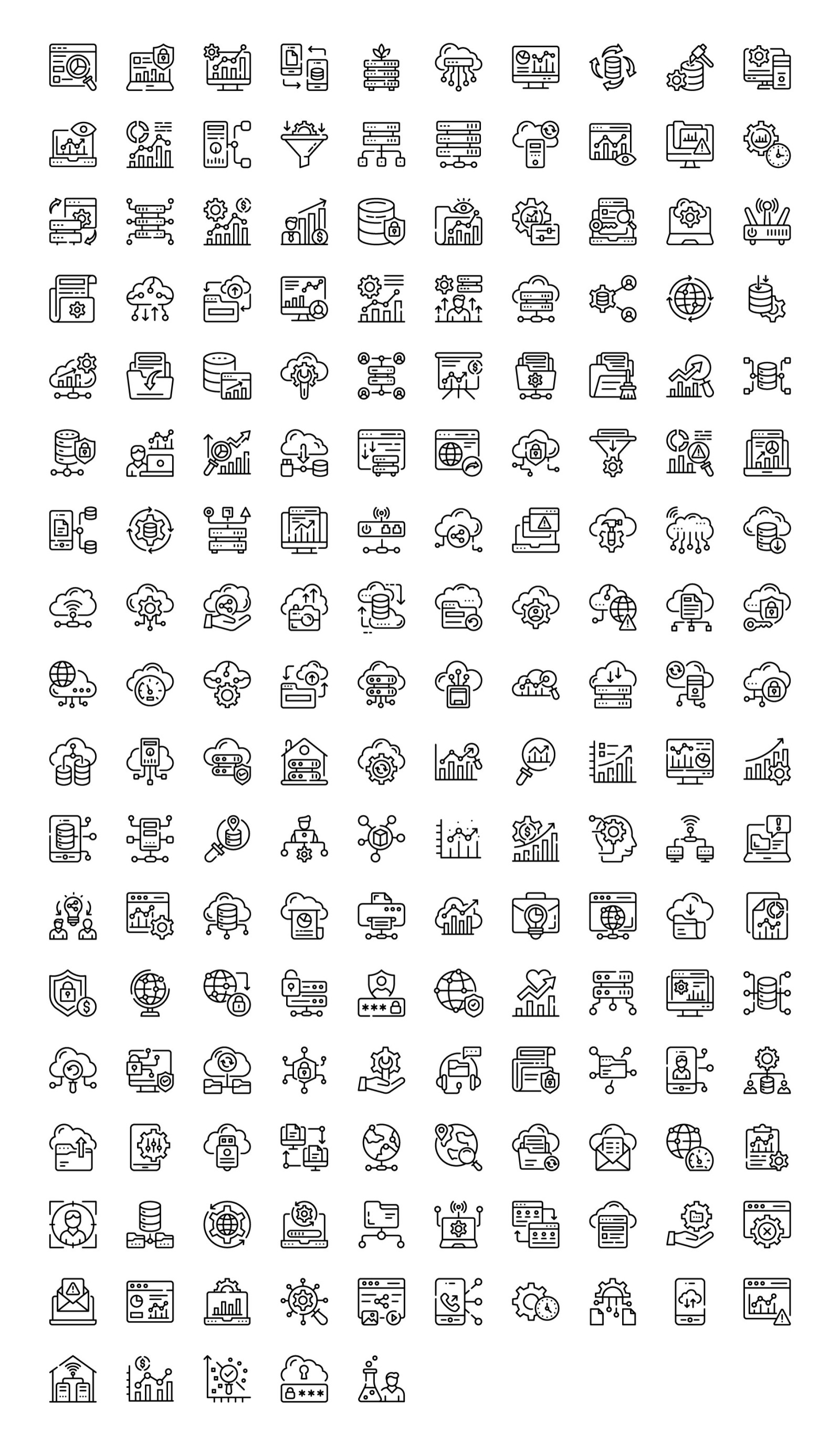 Big Data Icons Pack