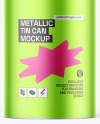 Metallic Tin Can Mockup