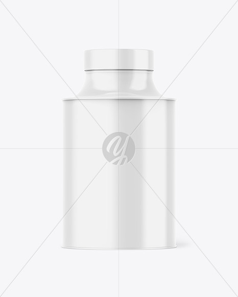 Glossy Tin Can Mockup