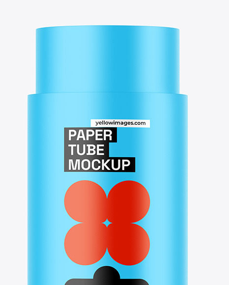 Opened Matte Paper Tube Mockup