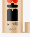 Opened Kraft Paper Tube Mockup