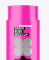 Opened Glossy Paper Tube Mockup