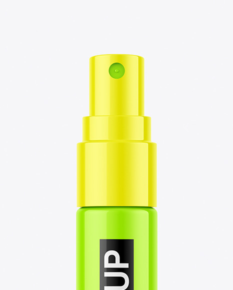 Glossy Spray Bottle Mockup