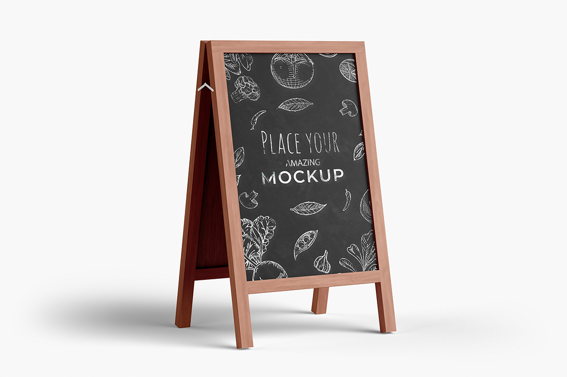 Chalkboard Mockup Set on Yellow Images Creative Store - 132871