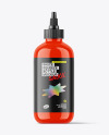 Glossy Squeeze Sauce Bottle Mockup