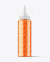 Clear PET Chilli Sauce Bottle Mockup