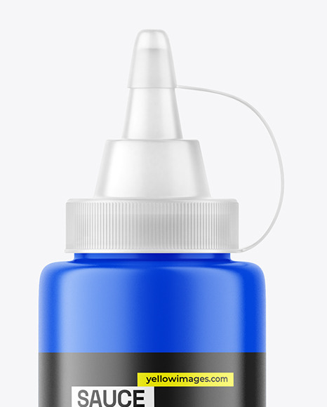 Matte PET Sauce Bottle Mockup