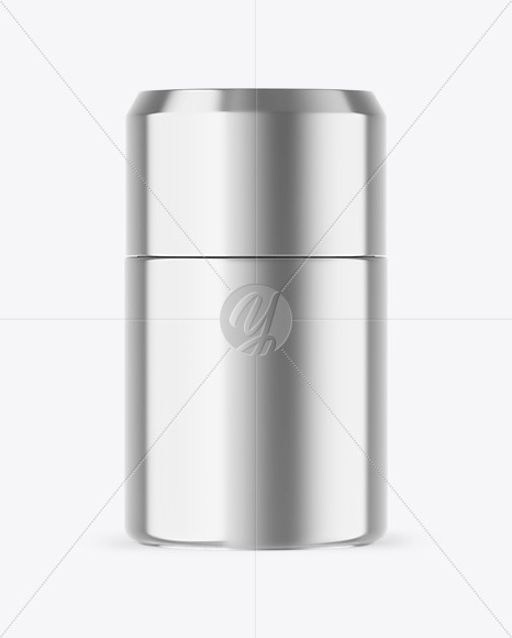 Metallic Insulated Food Jar Mockup