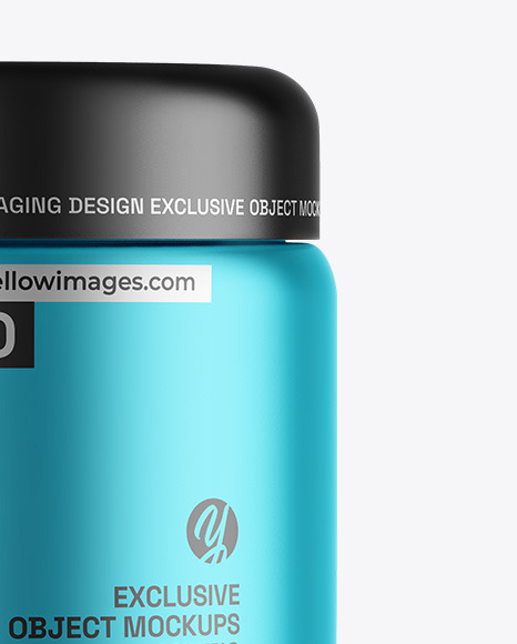 Matte Metallic Insulated Food Jar Mockup