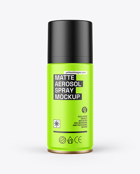 Matte Aerosol Spray Mockup