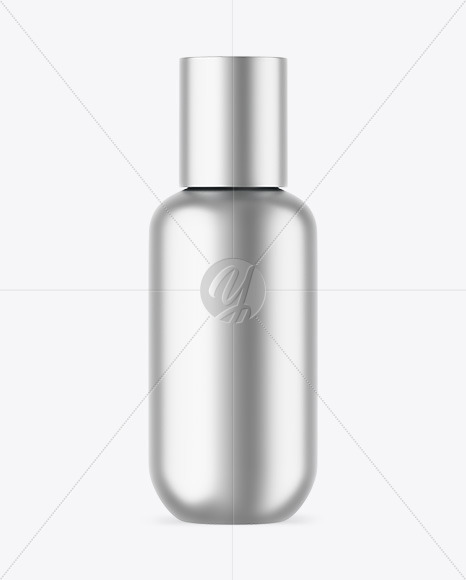 Matte Metallic Cosmetic Bottle Mockup