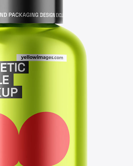 Metallic Cosmetic Bottle Mockup