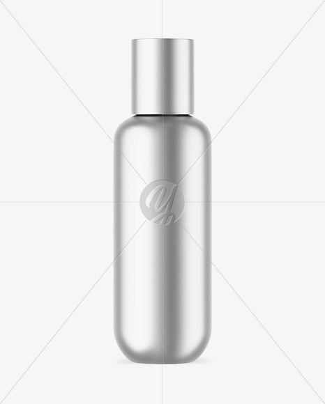 Matte Metallic Cosmetic Bottle Mockup