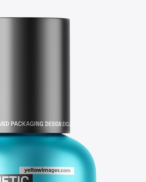 Matte Metallic Cosmetic Bottle Mockup