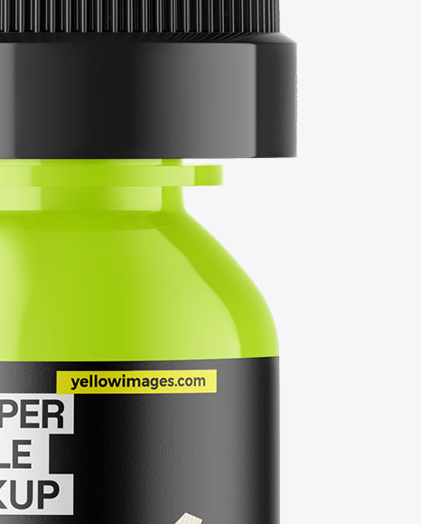 Glossy Dropper Bottle Mockup