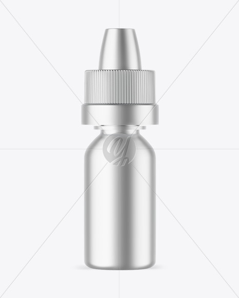 Matte Metallic Dropper Bottle Mockup