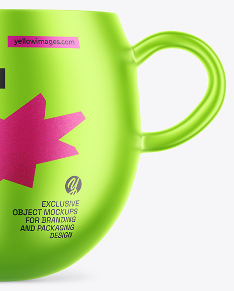 Matte Metallic Mug Mockup