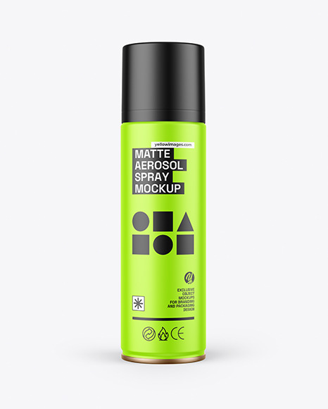 Matte Aerosol Spray Mockup