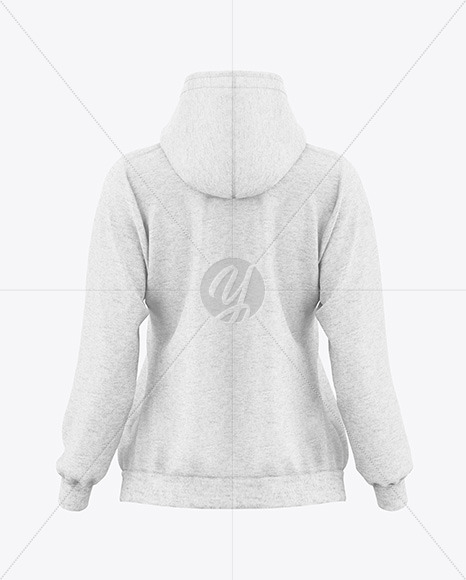 Women’s Heather Hoodie Mockup - Back View