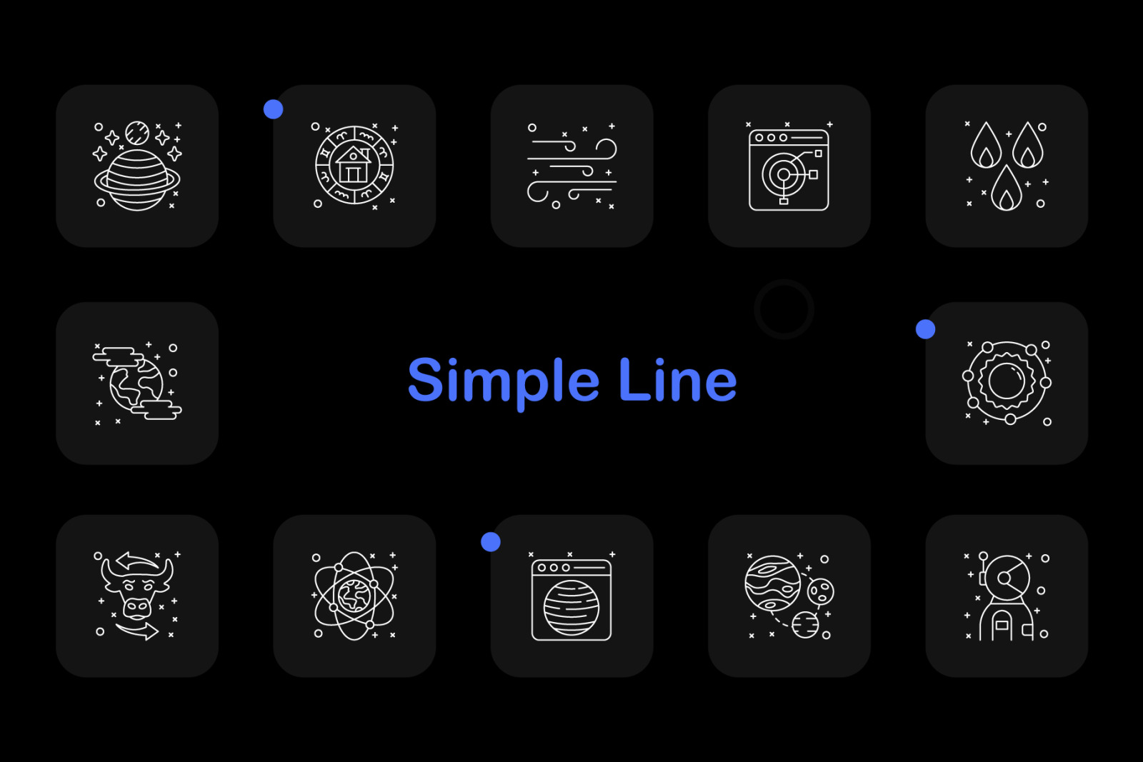 Astrology Line Icons Astrology Line Icons