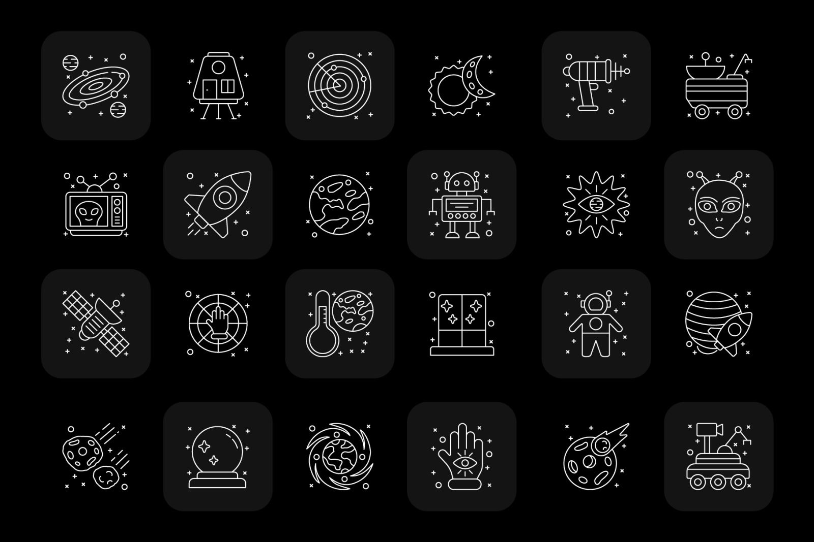 Astrology Line Icons Astrology Line Icons