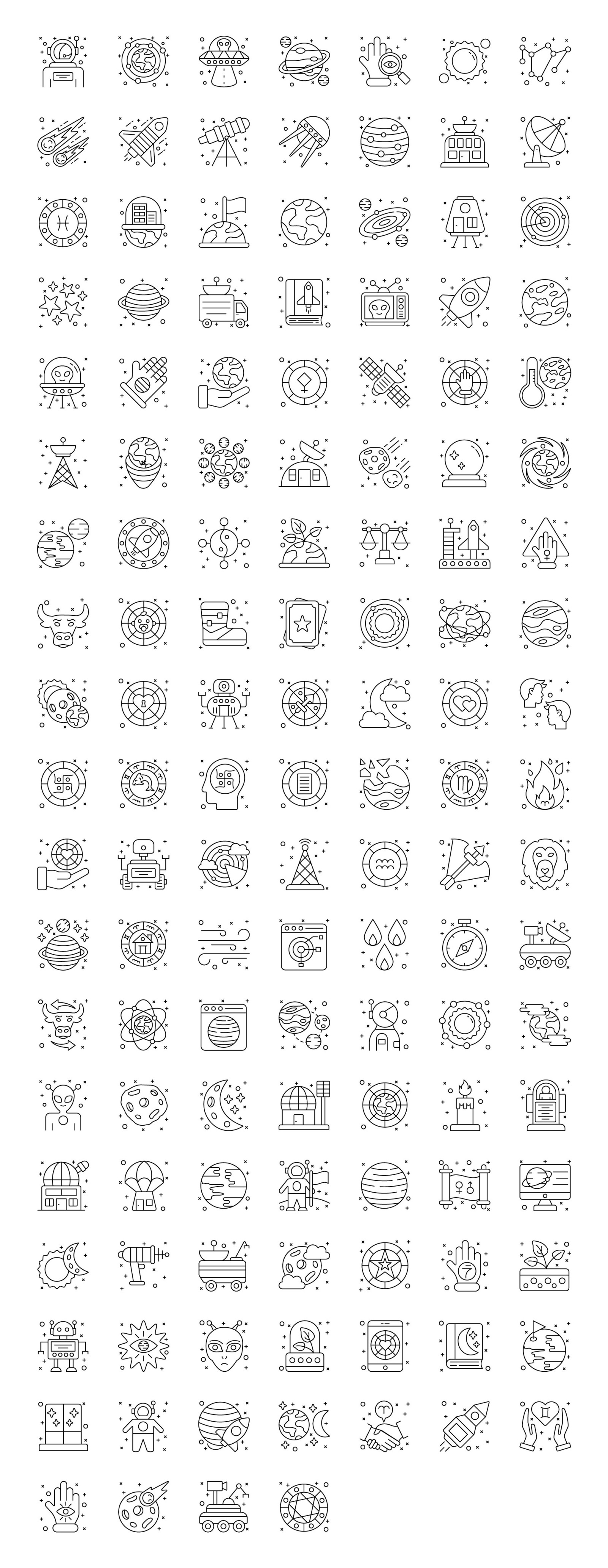 Astrology Line Icons Astrology Line Icons