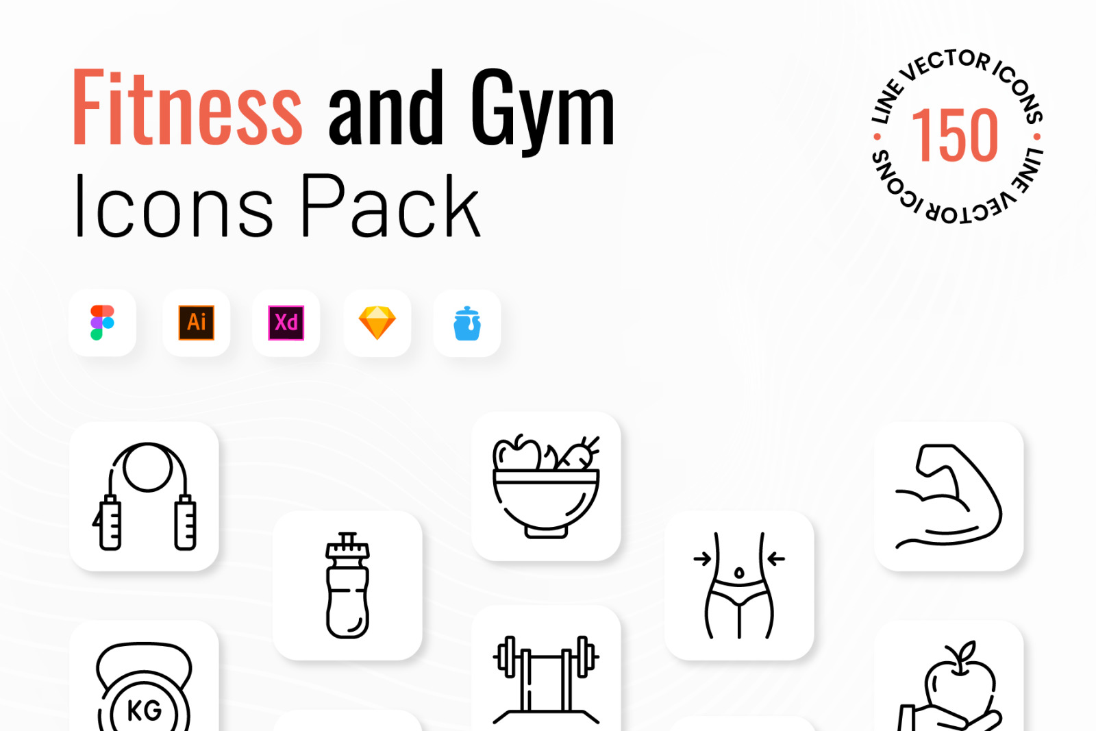Fitness and Gym Icons Pack Fitness and Gym Icons Pack