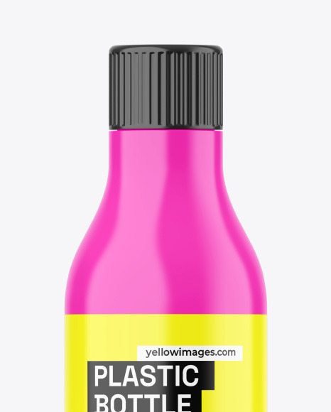 Glossy Plastic Bottle Mockup