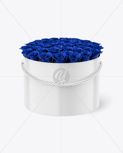 Round Flower Box Mockup