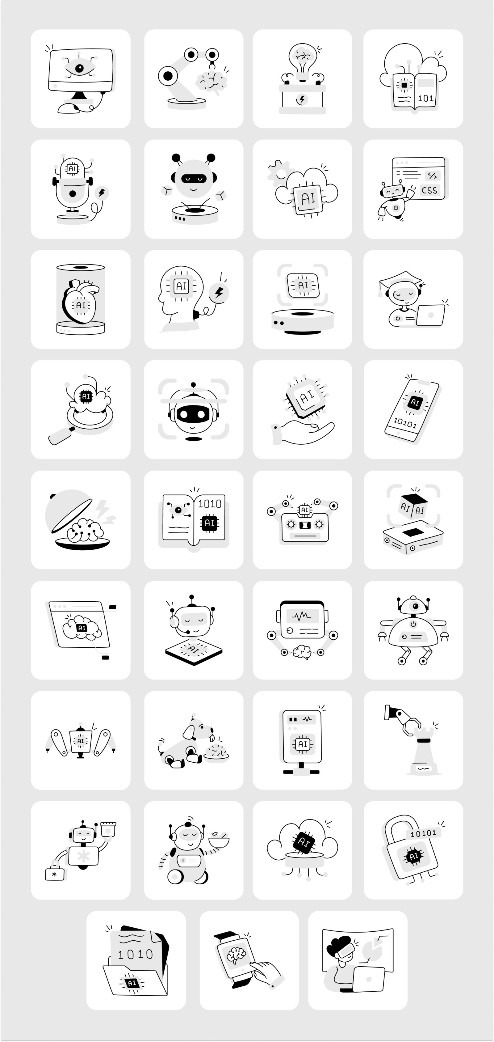 Artificial Intelligence Doodle Icons Artificial Intelligence Doodle Icons