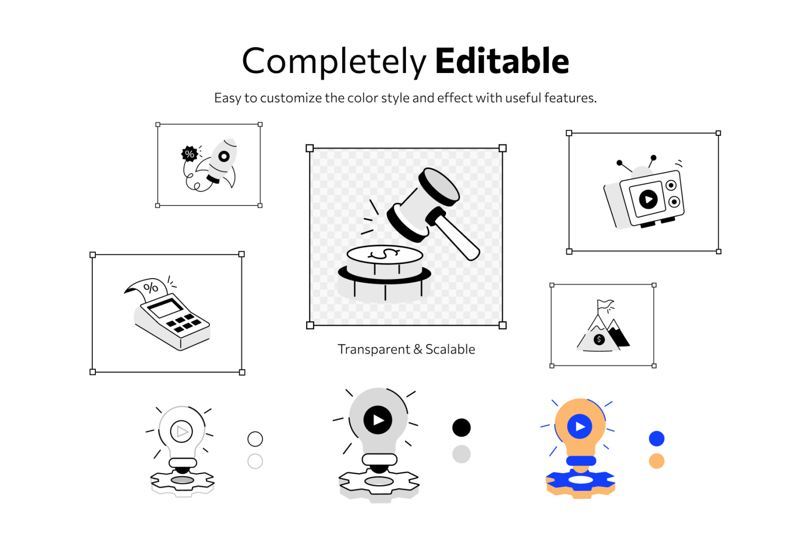 Animated Advertisement Icon Set Animated Advertisement Icon Set