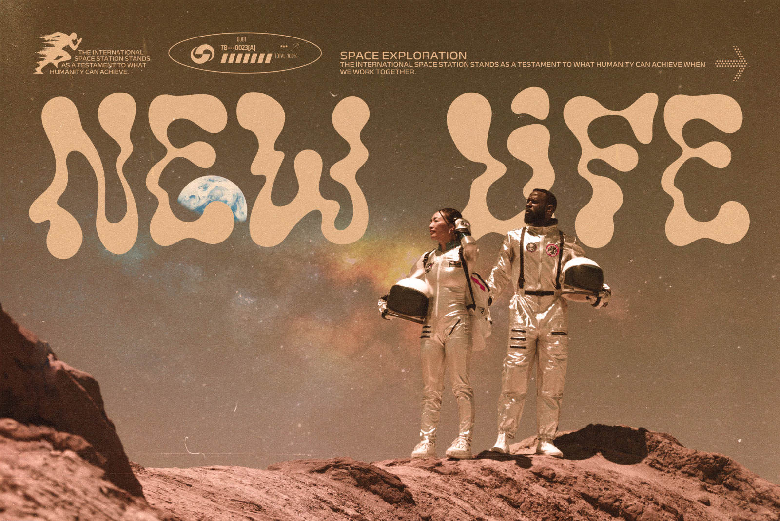 The Nebula Flow Font - chrome typeface The Nebula Flow Font - chrome typeface