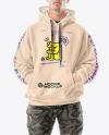 Men's Oversized Hoodie Mockup - Front View