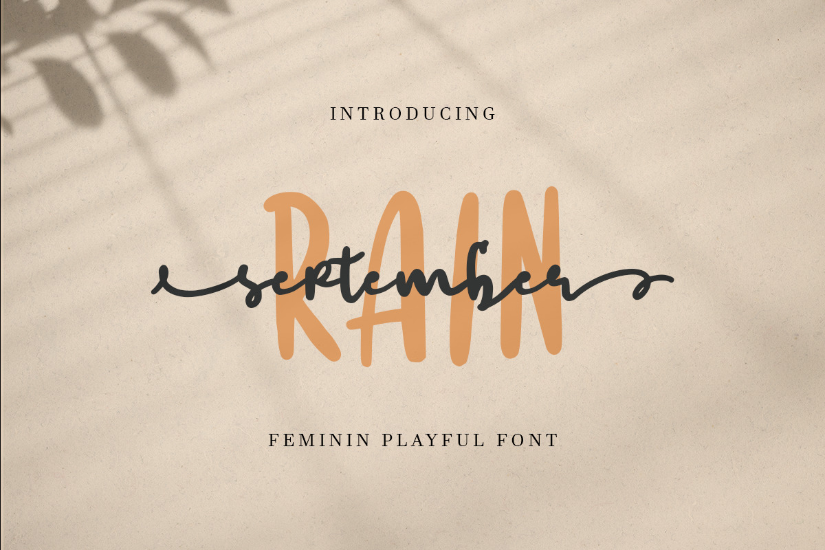 september rain - feminine playful font