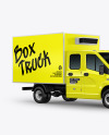 Box Truck Mockup - Half Side View