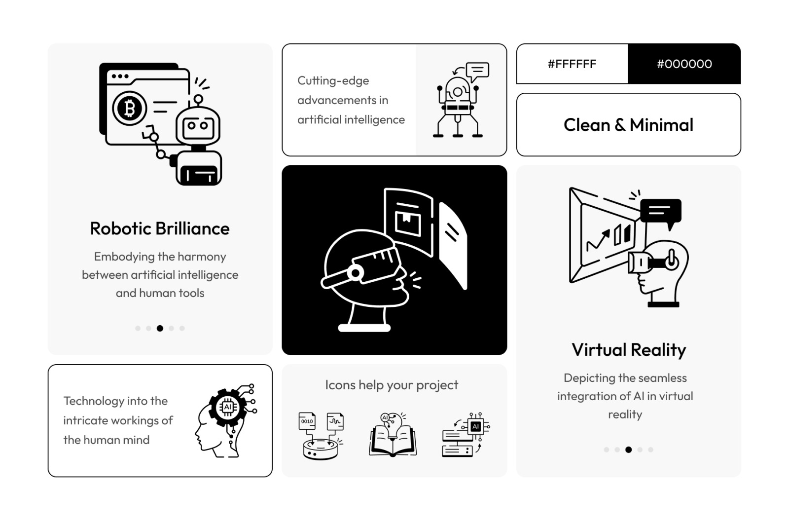 Artificial Intelligence icons Artificial Intelligence icons