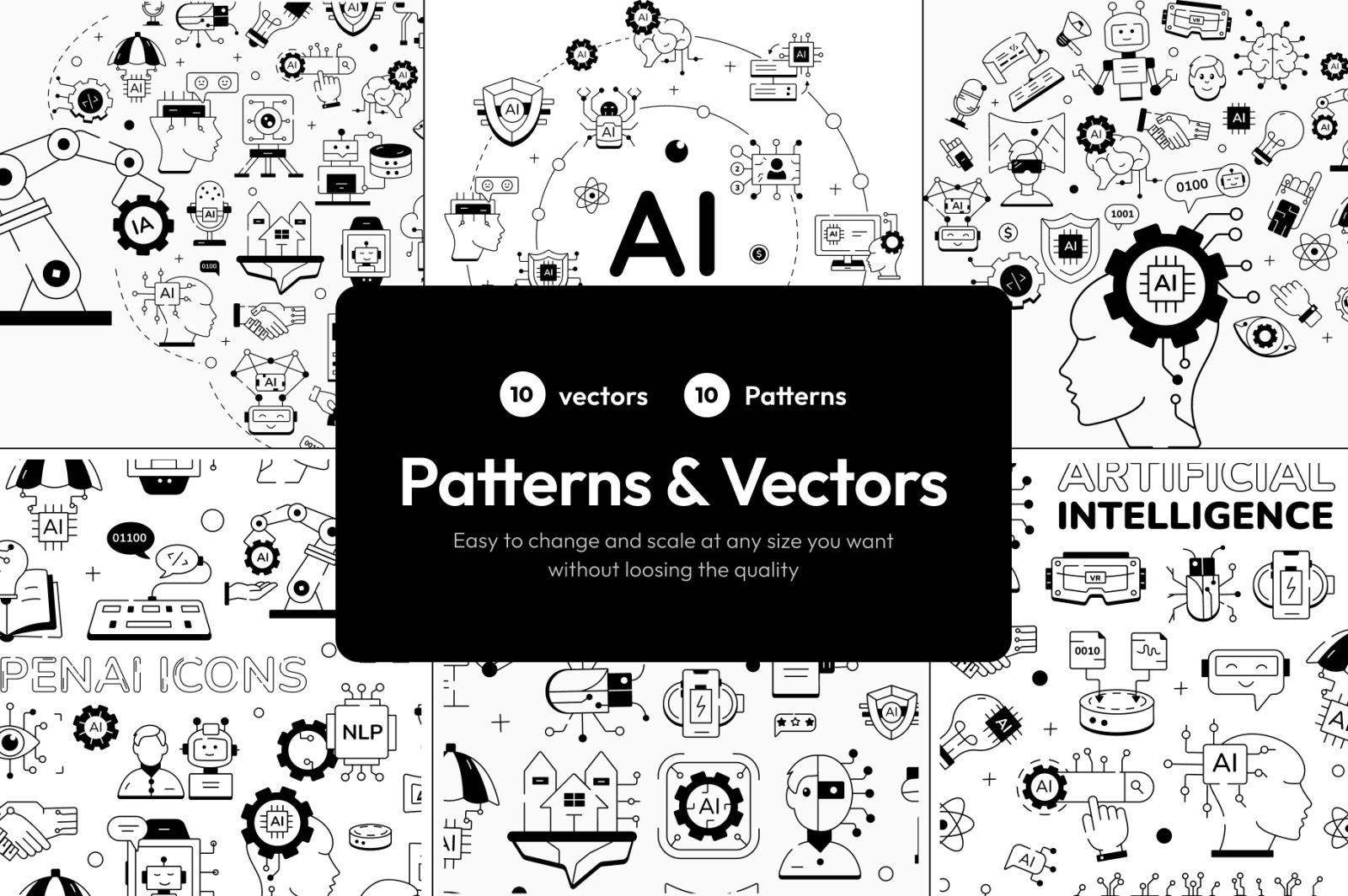 Artificial Intelligence icons Artificial Intelligence icons