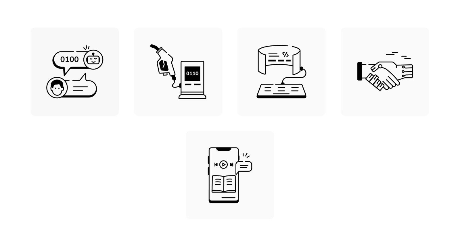 Artificial Intelligence icons Artificial Intelligence icons