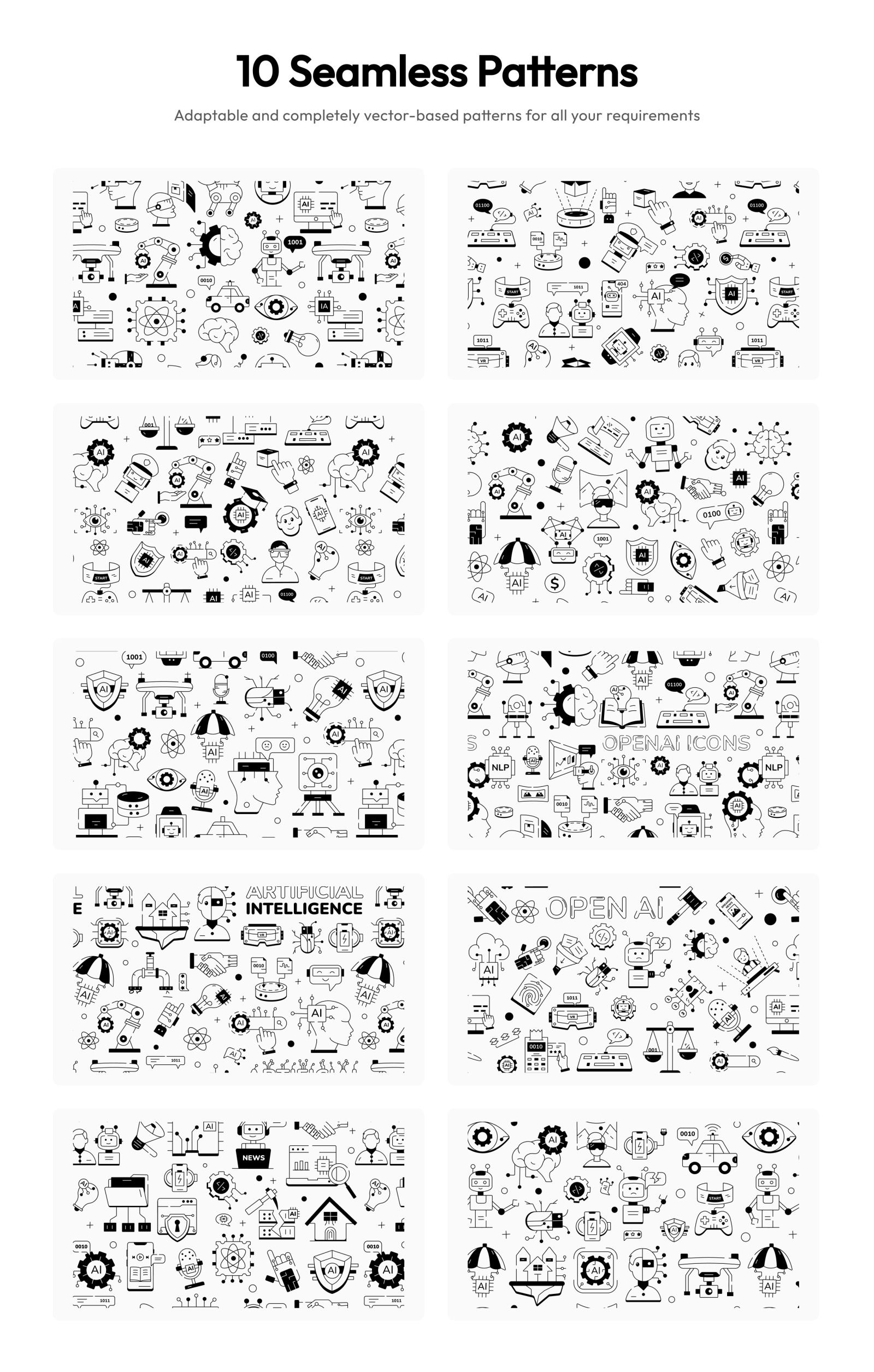 Artificial Intelligence icons Artificial Intelligence icons