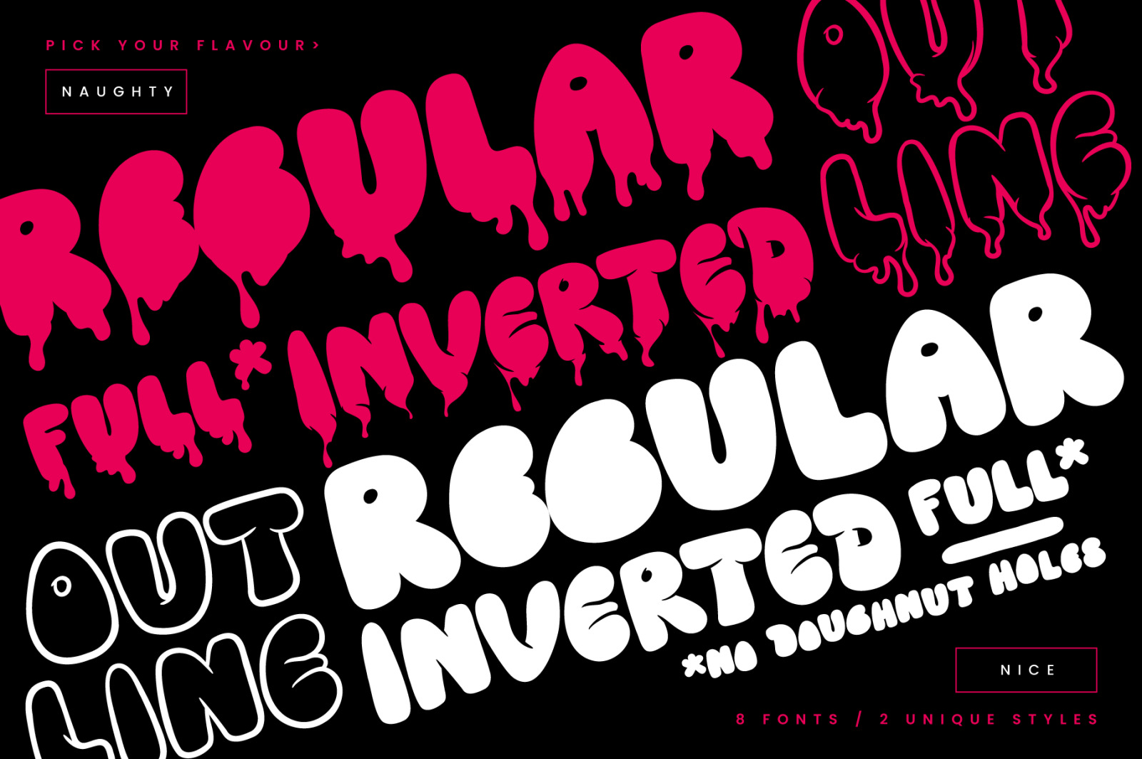 Nasty Habit - A Bubble Font that’s Naughty or Nice!