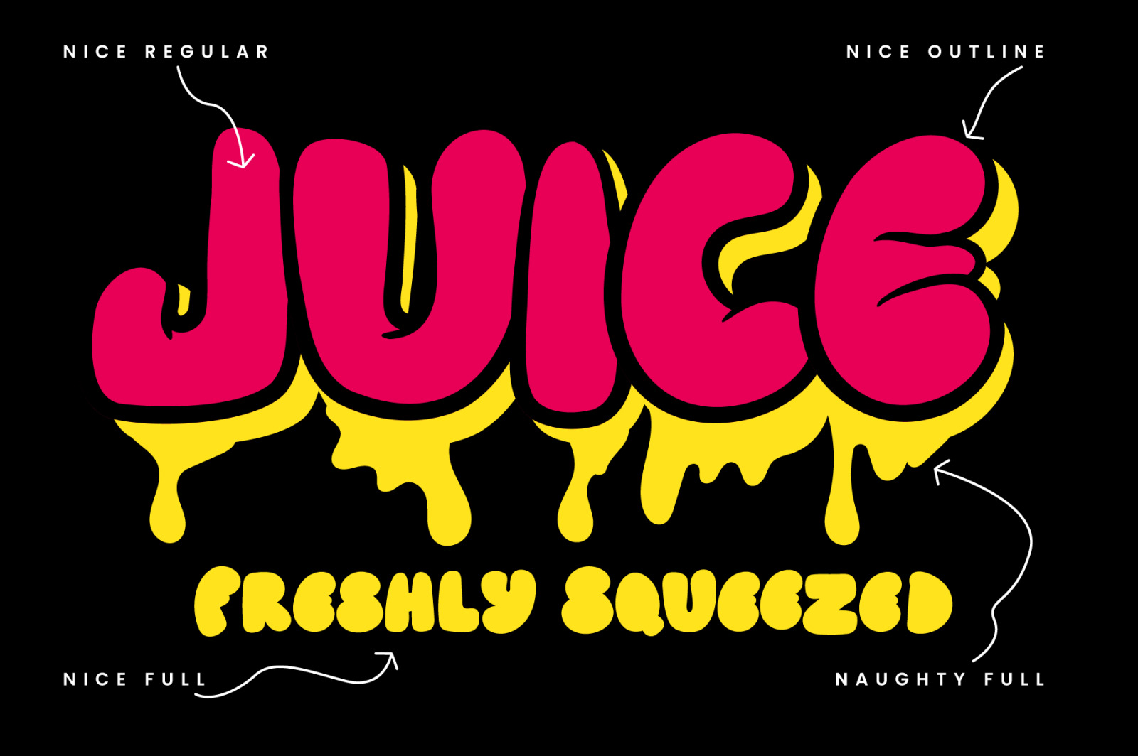 Nasty Habit - A Bubble Font that’s Naughty or Nice!