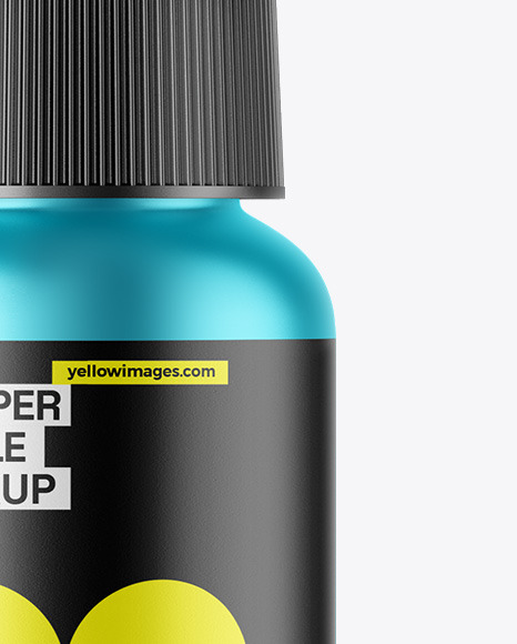 Matte Metallic Dropper Bottle Mockup