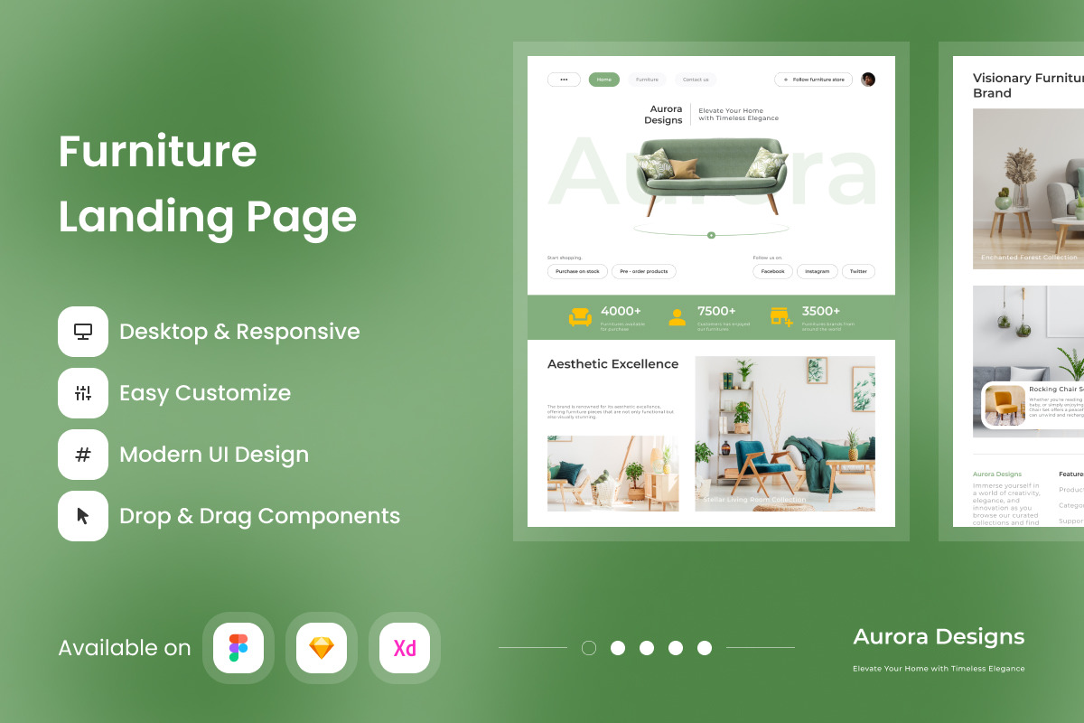 Aurora Designs - Furniture Landing Page V1