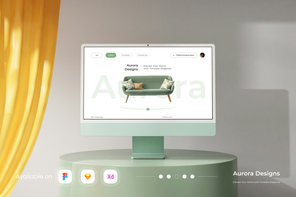 Aurora Designs - Furniture Landing Page V1