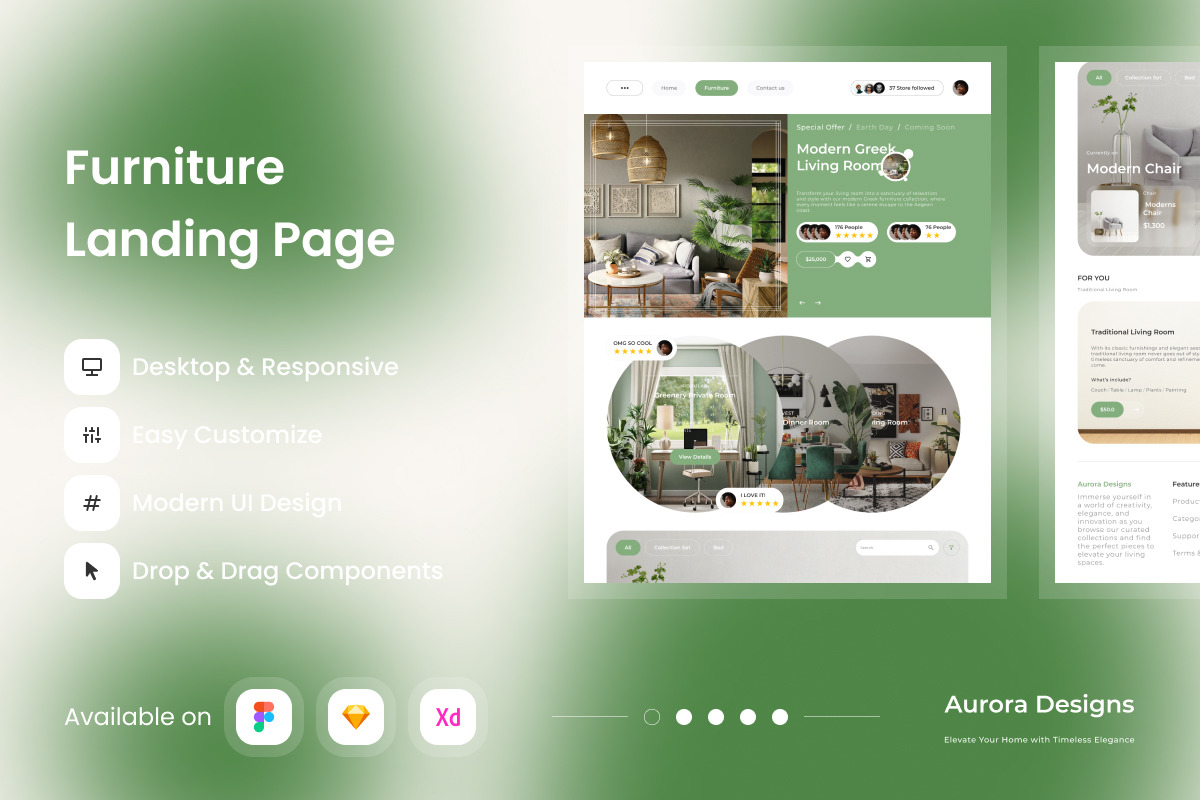 Aurora Designs - Furniture Landing Page V2