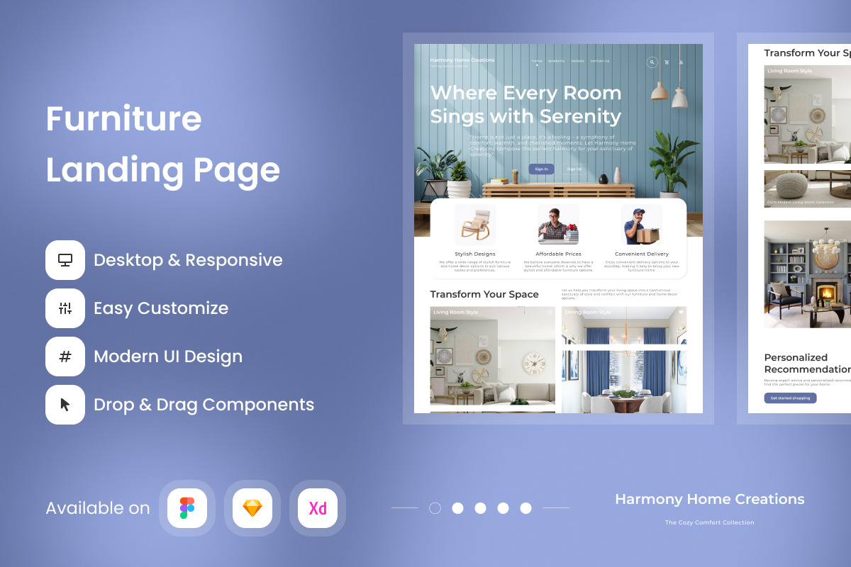 Harmony Home Creations - Furniture Landing Page V1&#034;Welcome to Harmony Home Creations - Furni...