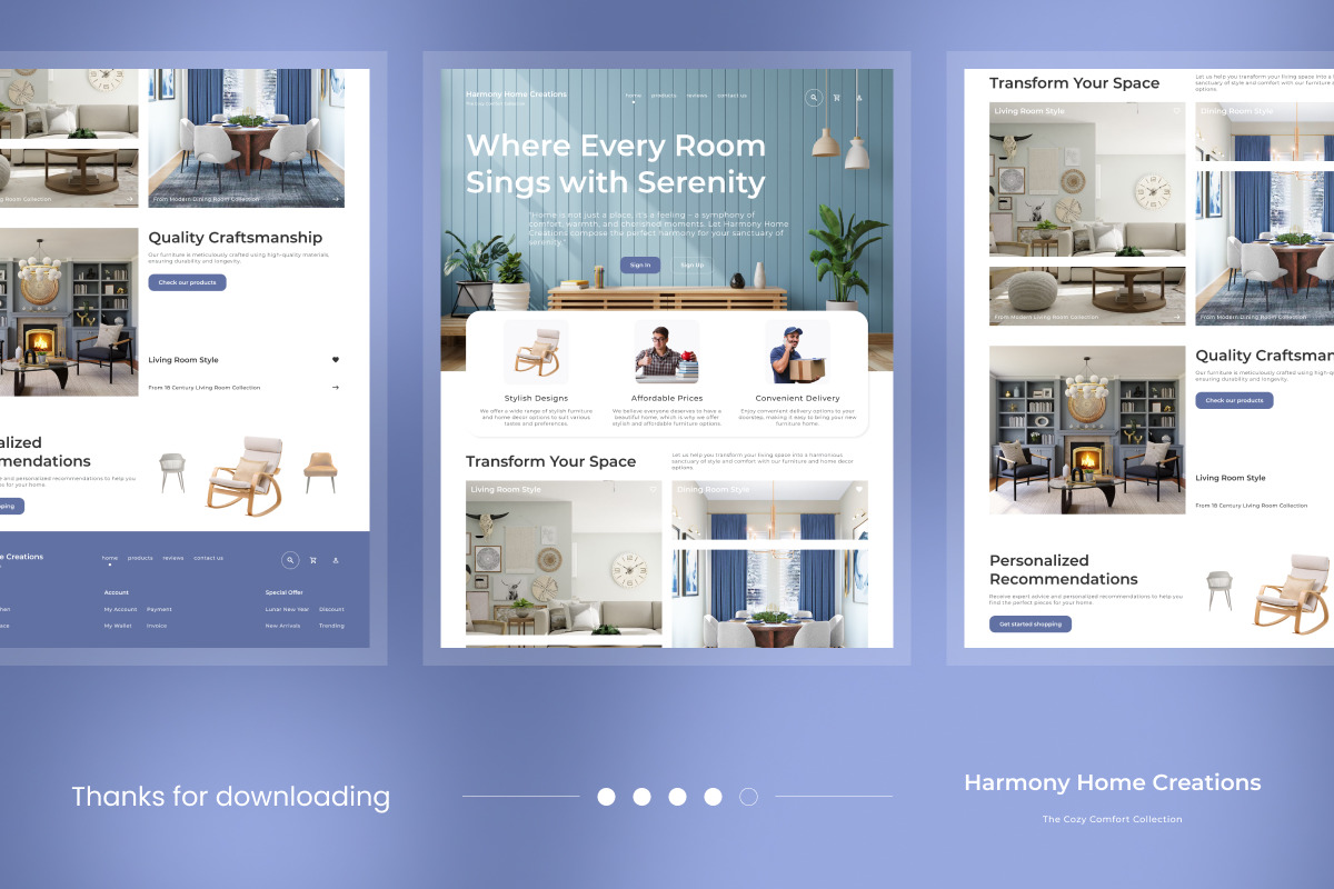 Harmony Home Creations - Furniture Landing Page V1&#034;Welcome to Harmony Home Creations - Furni...